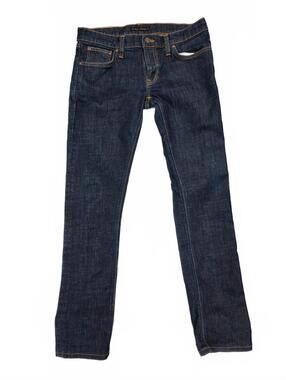 Nudie Jean Long John Rinse Ink Blue Skinny  31 x 29 Unisex